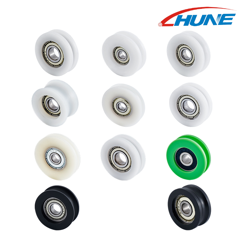 Supellectilem Hardware Accessories High Temperature Resistentia U-Shaped Plastic 626ZZ Ferens Pulley