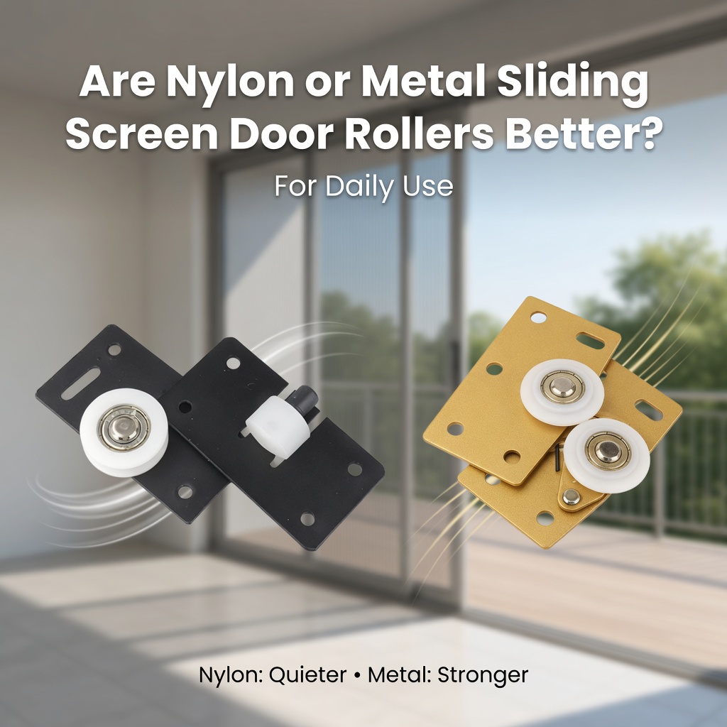  Sunt Nylon aut Metal PROLAPSIO Securitatis Screen Door Rollers aptior usui quotidiano