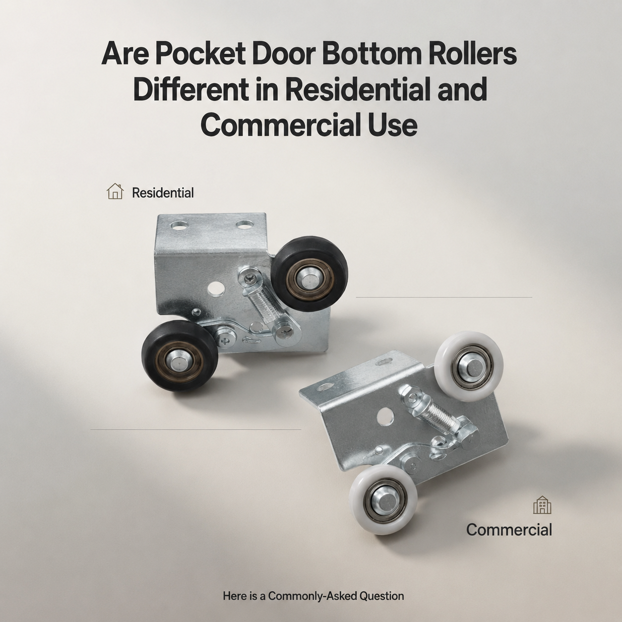  Sunt Pocket Door Bottom Rollers Different in Residential and Commercial Use